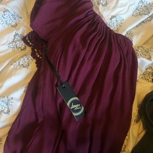 Cute plum off the shoulder top